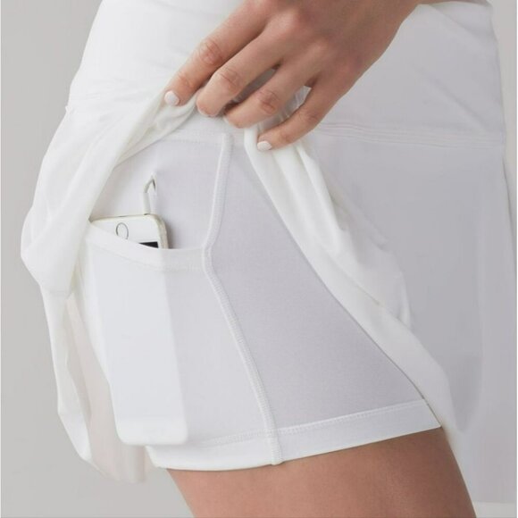 Lululemon Lost In Pace Skort Skirt White Flowy Lightweight Size 10 Regular - Picture 4 of 15